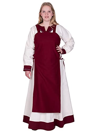 Battle-Merchant Mittelalter Überkleid Tinna Trägerkleid für Damen | Kleid Schürze mit Schnürung ärmellos Baumwolle...