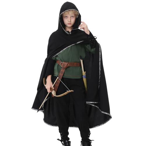 Ezuwail Mittelalter Kleidung Kostüme für Kinder, Jungen Wikinger Kostüm, Faschingskostüme Kinder Junge,...
