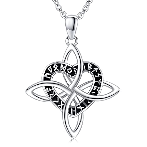 Viking Rune Kette 925 Sterling Silber Irisch Keltisch Anhänger kette Nordische Rune Halskette Wikinger Schmuck...