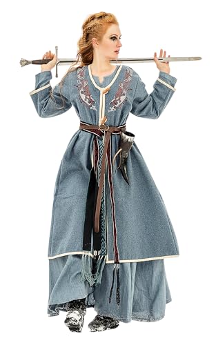 Leonardo Carbone Wikinger Birka Mantel Skadi - Klassischer Mittelalter Damen Mantel, Winterjacke, Windjacke, Karneval...