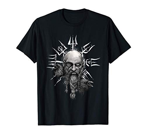 Vikings Vegvisir Odin mit Hugin und Munin - Wikinger T-Shirt
