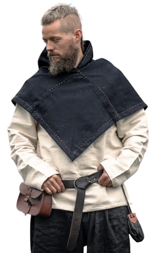 Leonardo Carbone Unisex Skjoldehamn Wikinger Gugel Halfdan - Gugel Mittelalter Kleidung Herren & Damen, Mittelalter...