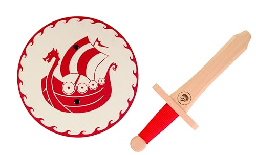 V A H - Mini Ritter Set inklusive Kurz-Schwert und Rund-Schild für die kleinsten Wikinger und Ritter [Made in Germany |...