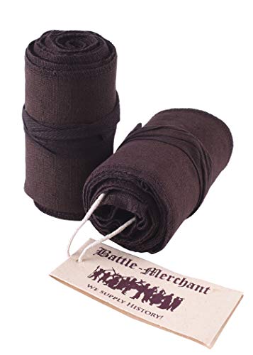 Battle-Merchant Mittelalter Wadenwickel für Damen und Herren, Paar, aus Canvas/Segeltuch für Mittelalterhose,...