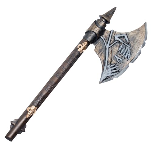 Boland 72011 - Axt Schädel-Krieger, ca. 68 cm, Waffe, Mittelalterkostüm, Ritterzubehör, Kostüm, Karneval, Mottoparty